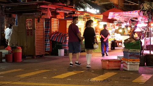 有关人行道,动车,夜市的免费素材视频