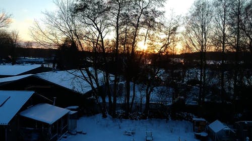 有关农村的场景, 冬季, 太阳的免费素材视频