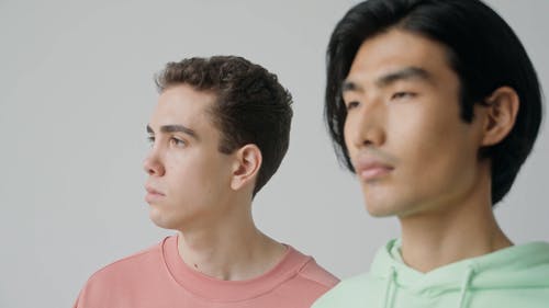 有关人脸, 成人, 白色背景的免费素材视频