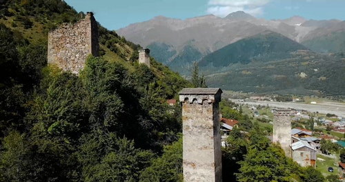 有关城镇,屋顶,山的免费素材视频