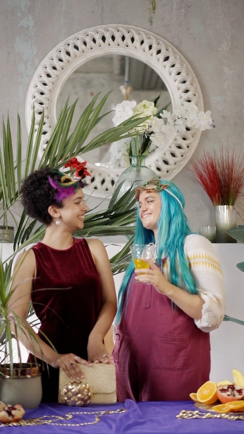 有关一起,化装舞会,喝的免费素材视频