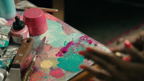 有关人的手, 涂抺, 涂料的免费素材视频