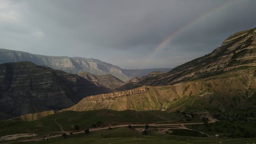 有关山, 彩虹, 环境的免费素材视频