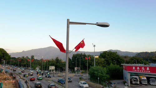 有关中国国旗, 中国, 交通的免费素材视频