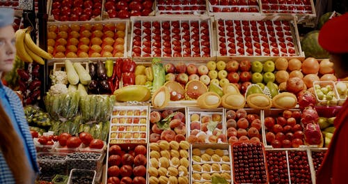 有关健康, 新鲜, 水果摊的免费素材视频