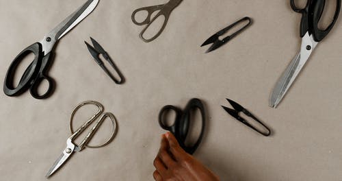 有关Flatlay, 俯视图, 剪刀的免费素材视频