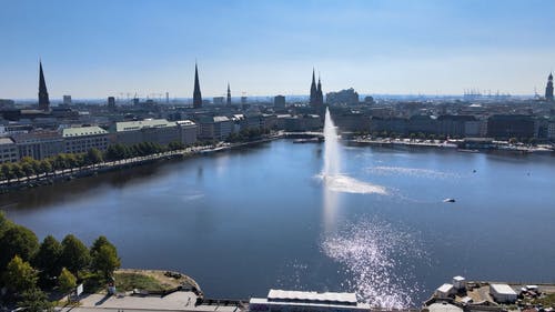 有关喷泉, 城市, 塔的免费素材视频