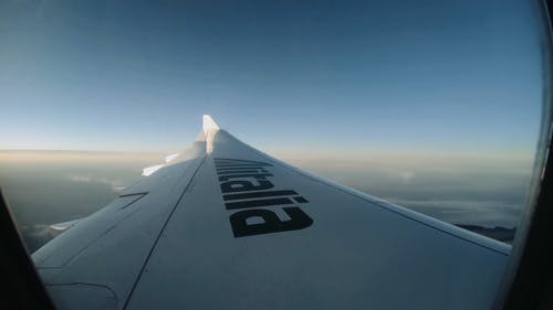 从里面的飞机机翼的录像 · 免费素材视频