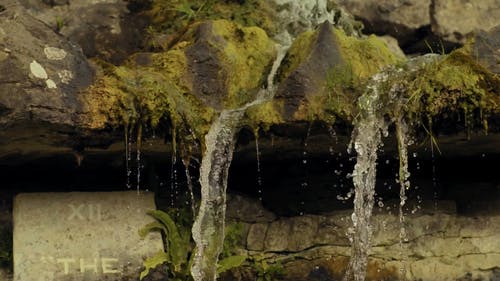 有关喷泉, 岩石的, 水的免费素材视频
