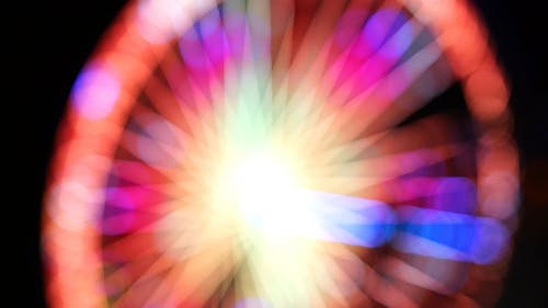 彩色灯光显示失焦 · 免费素材视频