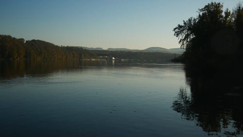 黎明时分平静的湖水 · 免费素材视频
