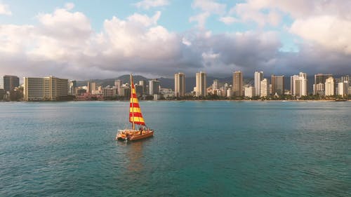有关双体船, 夏威夷, 天堂的免费素材视频