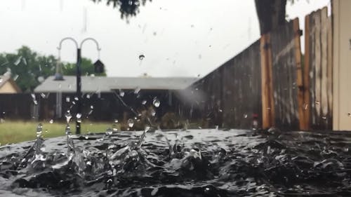 水盆中的水滴形成飞溅 · 免费素材视频
