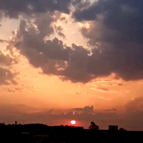 有关印度, 印度日落, 厚厚的云层的免费素材视频