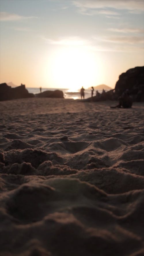 沙滩，日落美景 · 免费素材视频