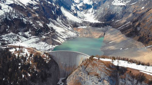 有关坝, 从上面, 湖的免费素材视频