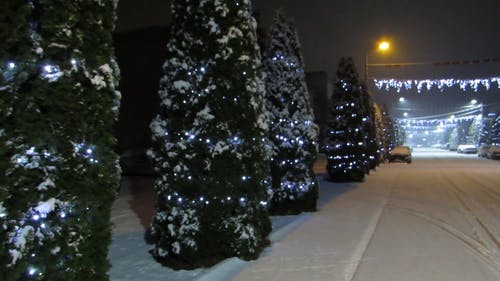 积雪覆盖的道路 · 免费素材视频
