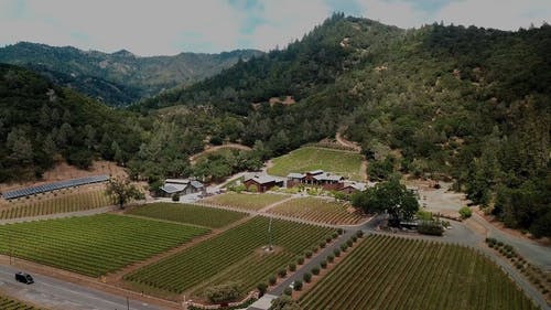 一个小农场的无人机画面 · 免费素材视频