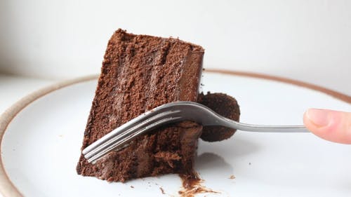 有关切片, 叉子, 巧克力蛋糕的免费素材视频