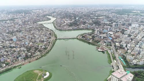 有关人口稠密的城市, 从上面查看, 分区的免费素材视频