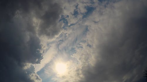 薄卷云覆盖太阳的光芒 · 免费素材视频