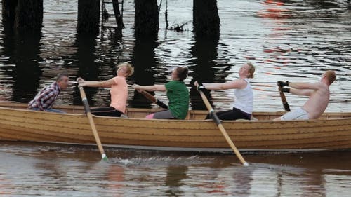 有关一群人, 划桨, 女性的免费素材视频