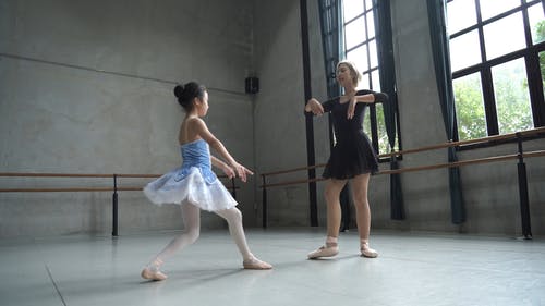 两人练习芭蕾 · 免费素材视频