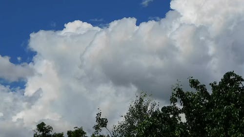 蓝天像棉花一样覆盖着积云 · 免费素材视频