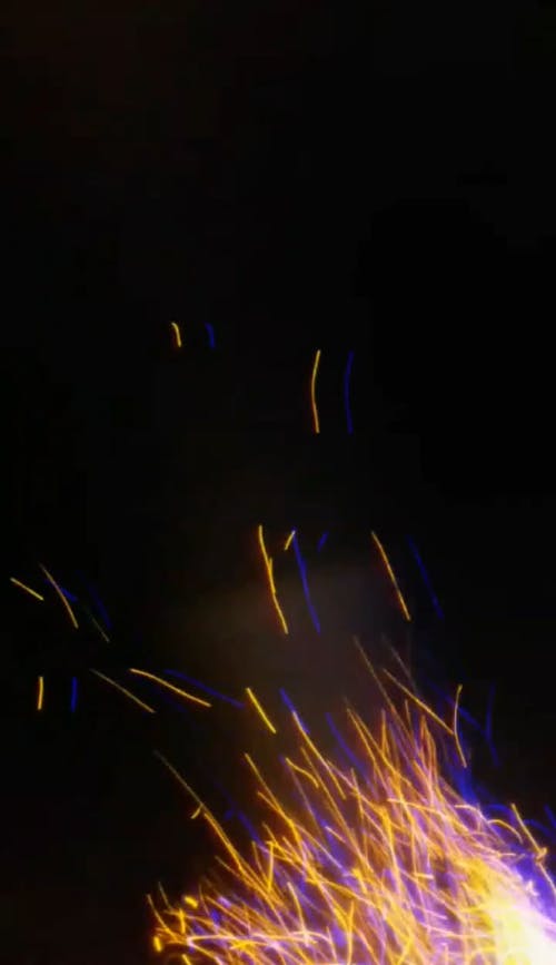 有关光, 夜间, 大火的免费素材视频