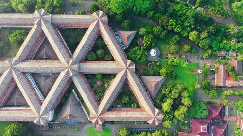 建筑物的建筑设计的顶视图 · 免费素材视频