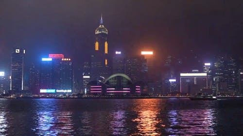 有关城市, 城市的灯光, 夜间的免费素材视频