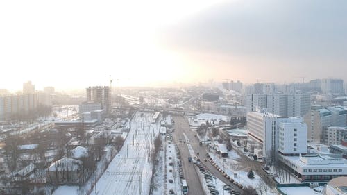 有关下雪的, 城市, 天气的免费素材视频