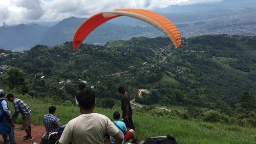 有关尼泊尔, 户外, 滑翔伞的免费素材视频