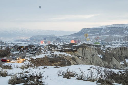 冬季风景热气球节 · 免费素材视频