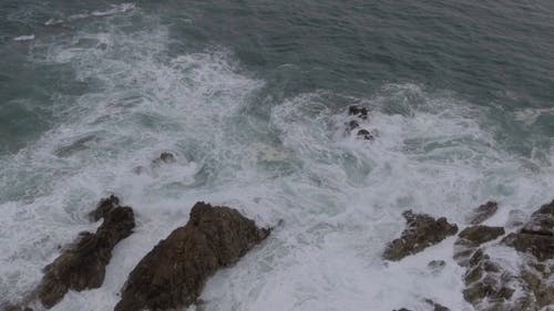 有关岩石, 岩石海岸, 慢动作的免费素材视频