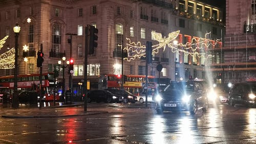 有关下雨, 交通, 伦敦市中心的免费素材视频