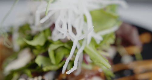 寿司卷饭融合香草浇头的电镀 · 免费素材视频
