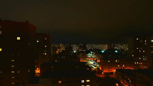 有关城市, 城市之夜, 城市的灯光的免费素材视频
