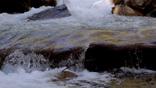 有关岩石, 慢动作, 水的免费素材视频