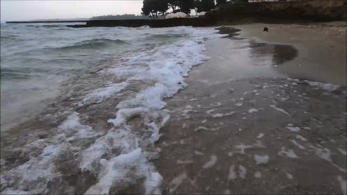 有关在海滩上的波浪, 岸边, 户外的免费素材视频