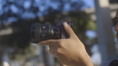 摄影师使用数码相机拍照 · 免费素材视频