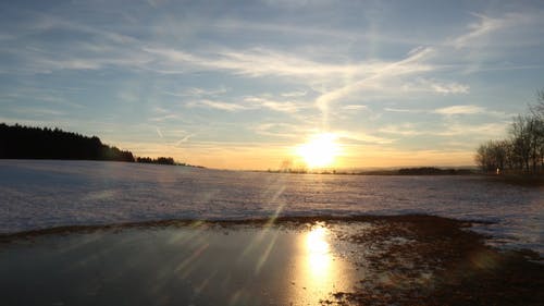 地平线上的日落美景 · 免费素材视频