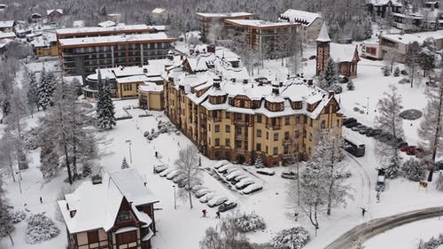 有关grandhotel stary smokovec, 冬季, 建筑的免费素材视频