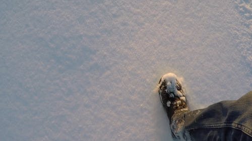在雪中行走的人 · 免费素材视频