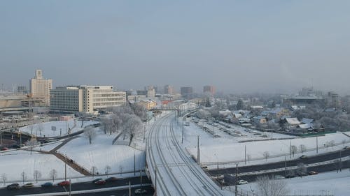 有关冬季, 城市, 大雪覆盖的免费素材视频