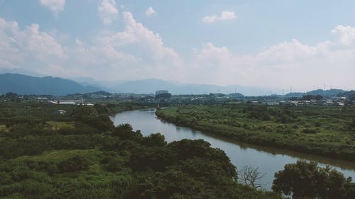 河的无人机画面 · 免费素材视频