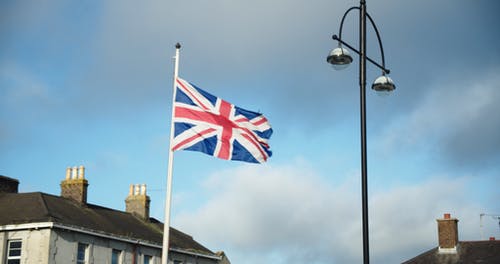 英国国旗挂在杆子上 · 免费素材视频