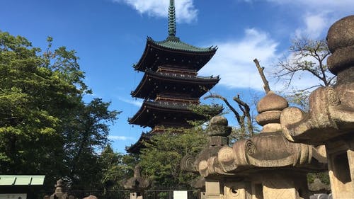 游客参观的日本古庙神社 · 免费素材视频