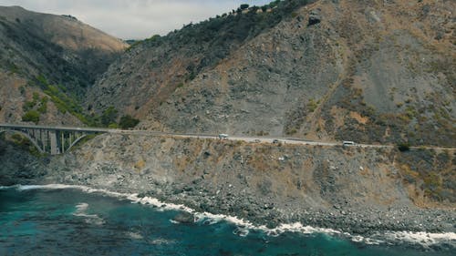 一号公路沿加州山区海岸建 · 免费素材视频