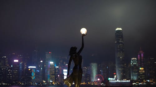有关光迹, 城市的灯光, 夜间的免费素材视频